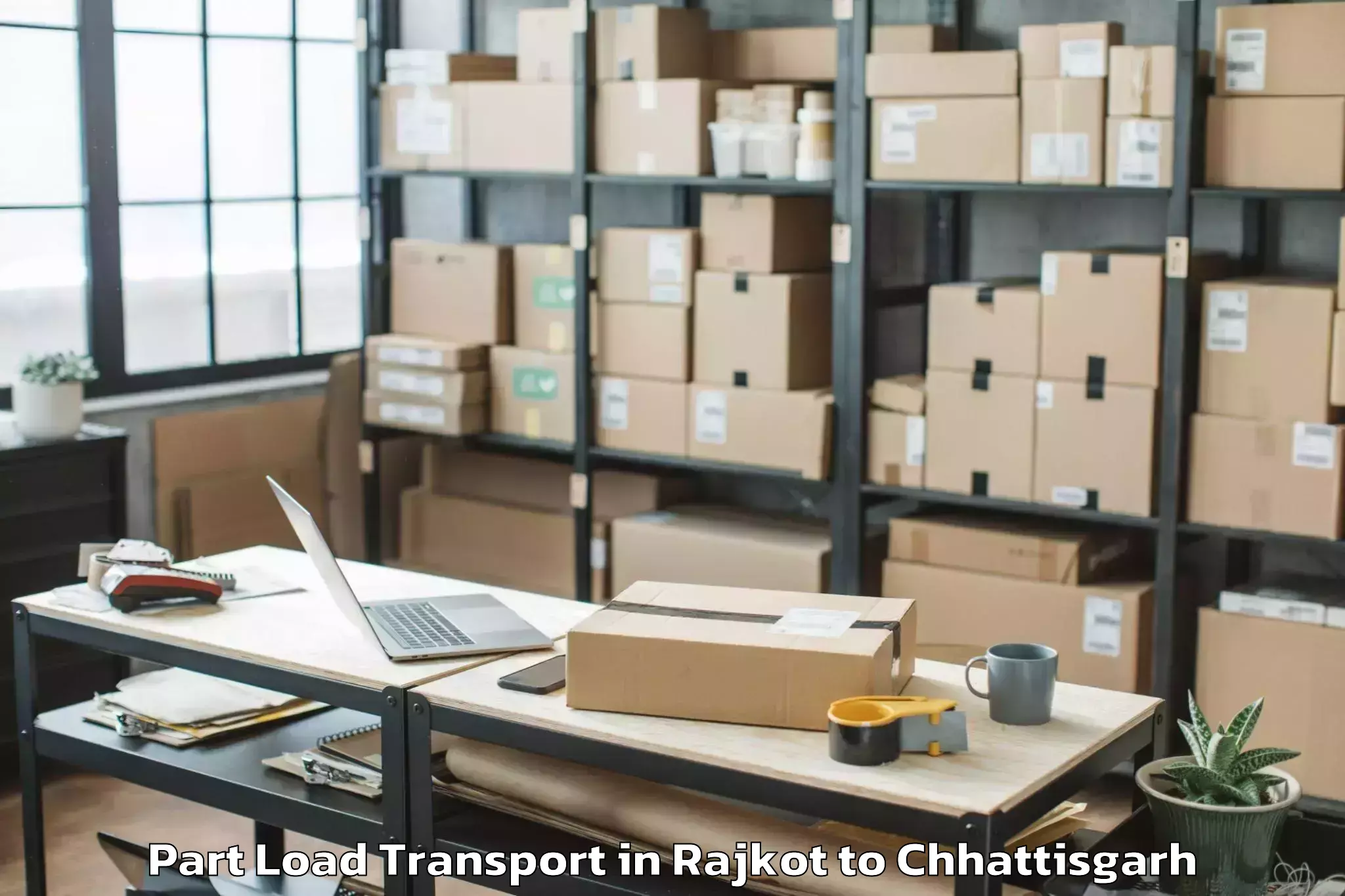 Leading Rajkot to Durgkondal Part Load Transport Provider